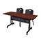Kobe Rectangle FlipTop Table, 60" W, 29" H, Laminate Top, Cherry MKFTM6024CH47BK - alternate 1